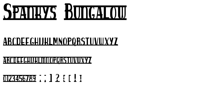 spankys bungalow font